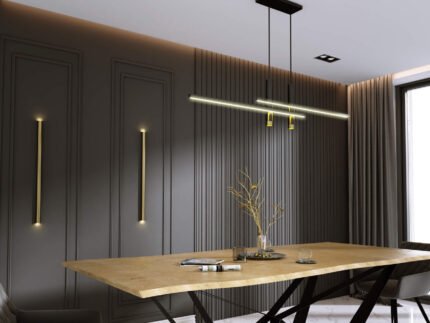 Panou riflat 3D Vasco, Walnut, 270x11.7cm, Lamelio