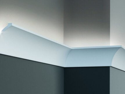 Profil pentru banda LED din poliuretan Flexibil KF702F - 8x6x200 cm